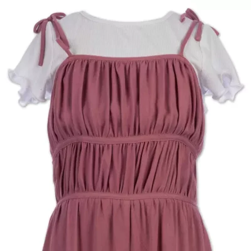 Speechless Big Kid Girls Scoop Neck Short Sleeve 2-pc. Jumpsuit