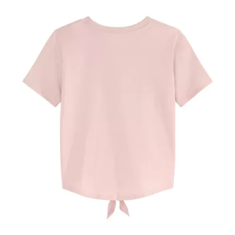 PUMA Big Kid Girls Crew Neck Short Sleeve Boxy Fit Graphic T-Shirt