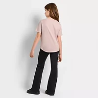PUMA Big Kid Girls Crew Neck Short Sleeve Boxy Fit Graphic T-Shirt