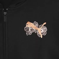 PUMA Big Kid Girls Long Sleeve Fleece Zipper Active Hoodie
