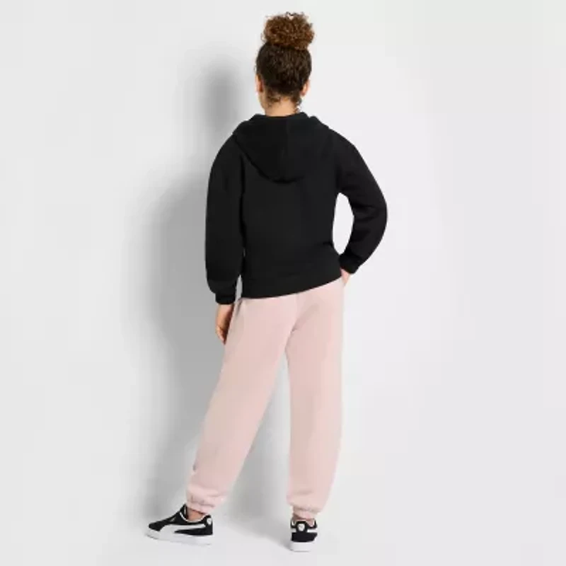 PUMA Big Kid Girls Long Sleeve Fleece Zipper Active Hoodie