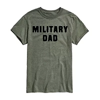 Mens Short Sleeve Military Dad Graphic T-Shirt