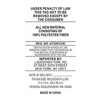 Queen Street Gabriel Winter White Rectangular Throw Pillow