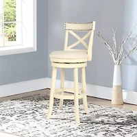York Upholstered Swivel Bar Stool