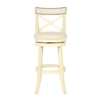 York Upholstered Swivel Bar Stool