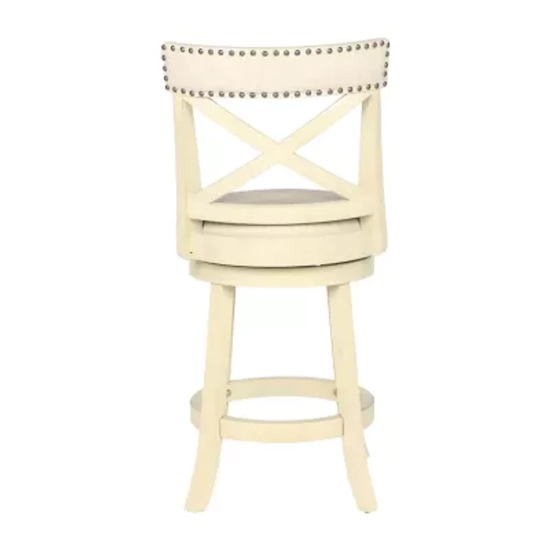 York Counter Height Upholstered Swivel Bar Stool