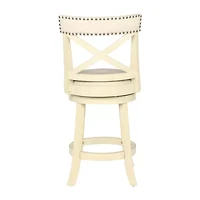 York Counter Height Upholstered Swivel Bar Stool