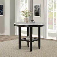 Celeste Round Faux Marble-Top Dining Table