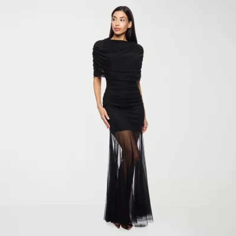 Premier Amour Womens Elbow Sleeve Evening Gown