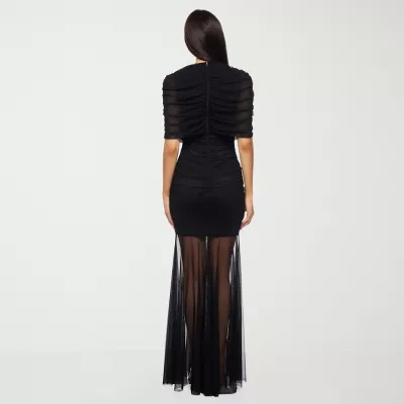Premier Amour Womens Elbow Sleeve Evening Gown