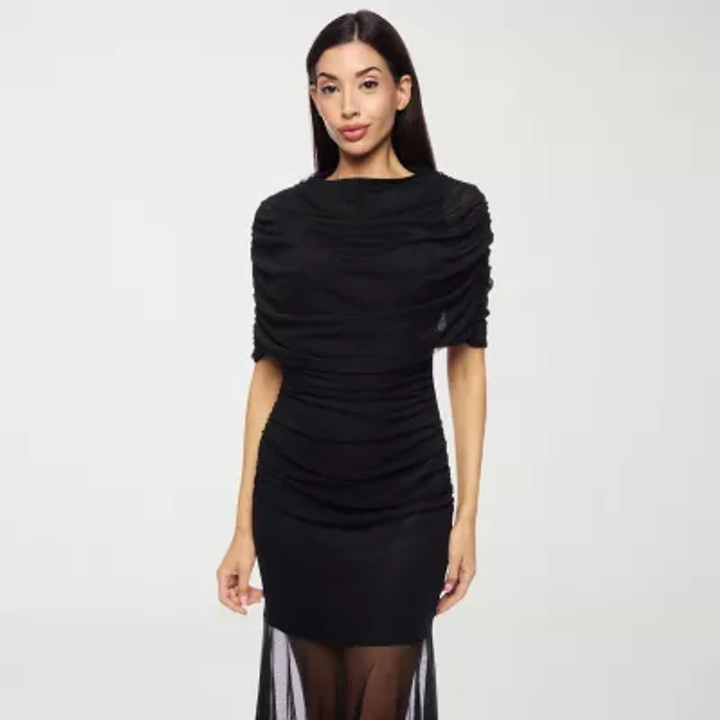 Premier Amour Womens Elbow Sleeve Evening Gown