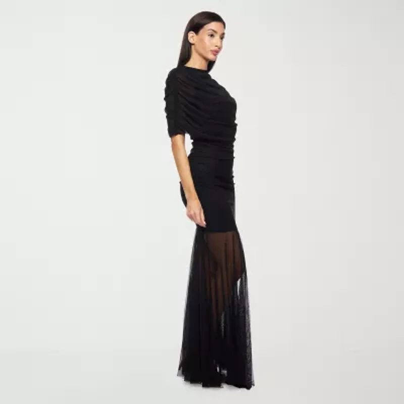 Premier Amour Womens Elbow Sleeve Evening Gown