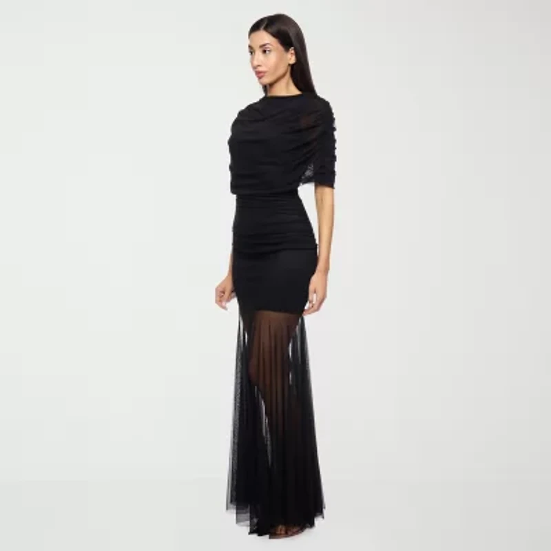 Premier Amour Womens Elbow Sleeve Evening Gown