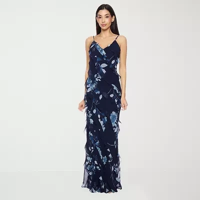 Premier Amour Womens Sleeveless Floral Maxi Dress
