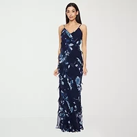 Premier Amour Womens Sleeveless Floral Maxi Dress