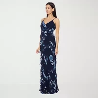 Premier Amour Womens Sleeveless Floral Maxi Dress