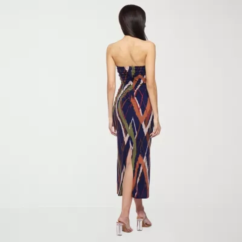 Premier Amour Womens Sleeveless Midi Sheath Dress