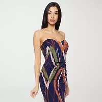 Premier Amour Womens Sleeveless Midi Sheath Dress