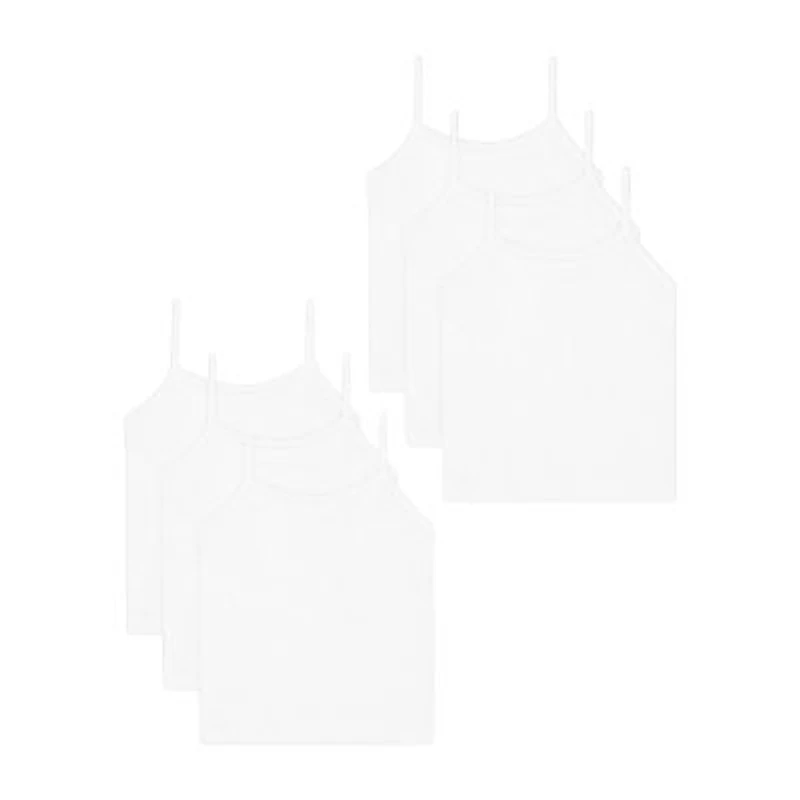 Hanes Toddler Girls U Neck Sleeveless 6 Pack Camisole