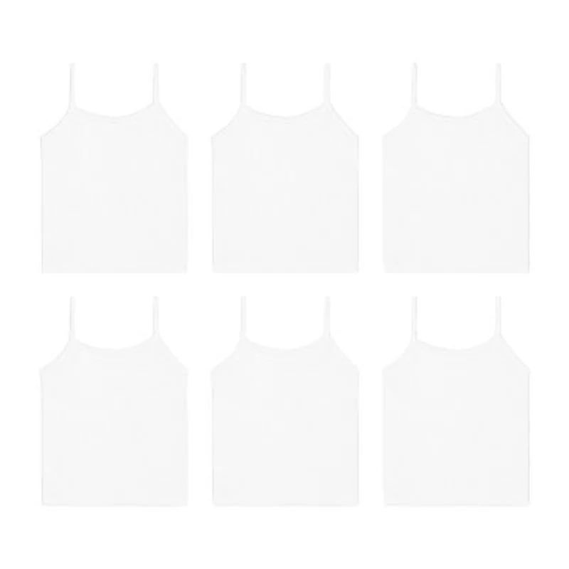 Hanes Toddler Girls U Neck Sleeveless 6 Pack Camisole