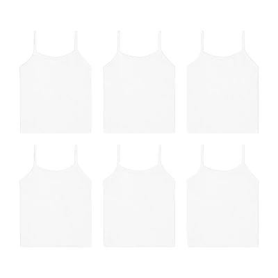 Hanes Toddler Girls U Neck Sleeveless 6 Pack Camisole