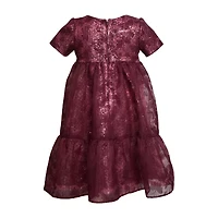 Bonnie Jean Little Girls Short Sleeve Puffed Babydoll Dress