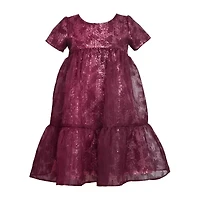 Bonnie Jean Little Girls Short Sleeve Puffed Babydoll Dress