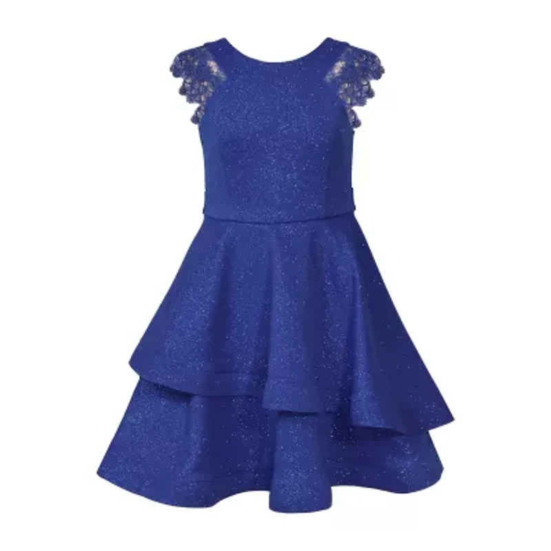 Bonnie Jean Big Kid Girls Short Sleeve Cap Fit + Flare Dress