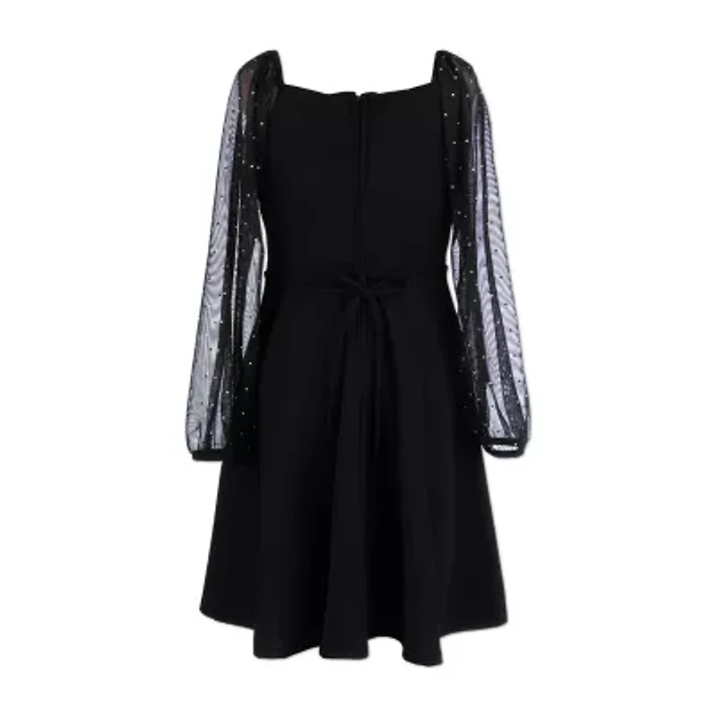Speechless Big Kid Girls Long Sleeve Skater Dress