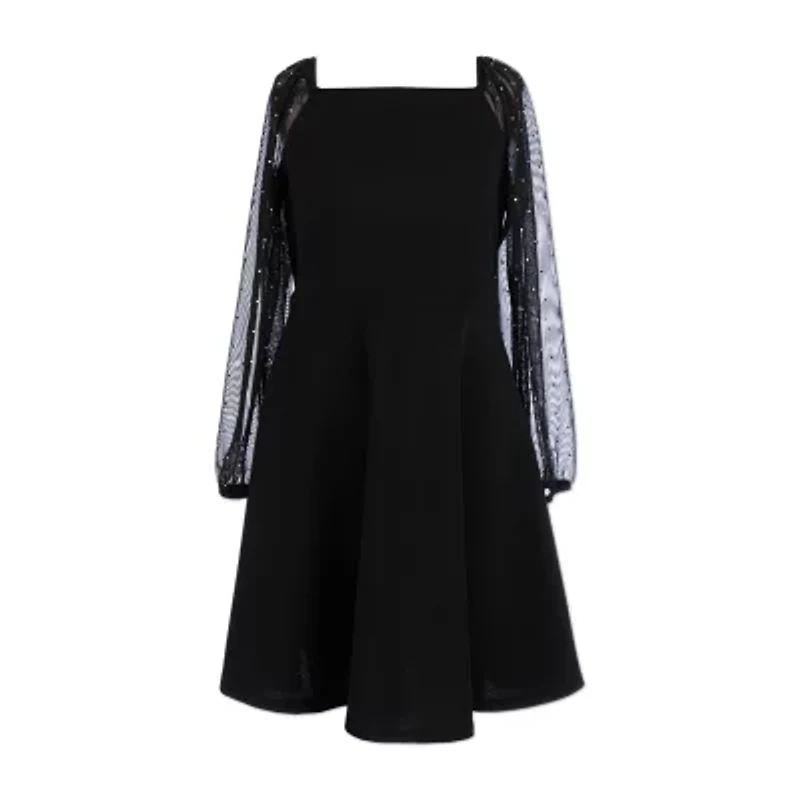 Speechless Big Kid Girls Long Sleeve Skater Dress