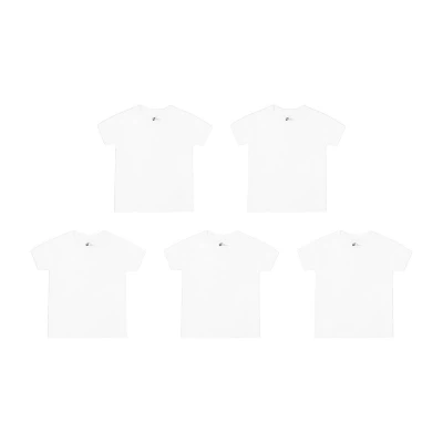 Hanes Boys 5 Pack Short Sleeve Crew Neck Moisture Wicking T-Shirt