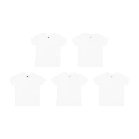 Hanes Boys 5 Pack Short Sleeve Crew Neck Moisture Wicking T-Shirt