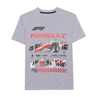 Formula 1 Little & Big Kid Boys Crew Neck Short Sleeve Regular Fit Graphic T-Shirt