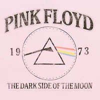 Pink Floyd The Dark Side Of Moon Off Shoulder Tee Womens Boat Neck Short Sleeve Fitted Juniors Graphic T-Shirt
