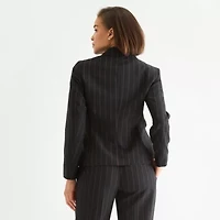 Black Label by Evan-Picone Striped Womens Classic Fit Suit Jacket