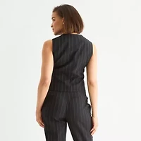 Black Label by Evan-Picone Womens Striped Classic Fit Suit Vest