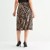 Black Label by Evan-Picone Womens Midi A-Line Skirt