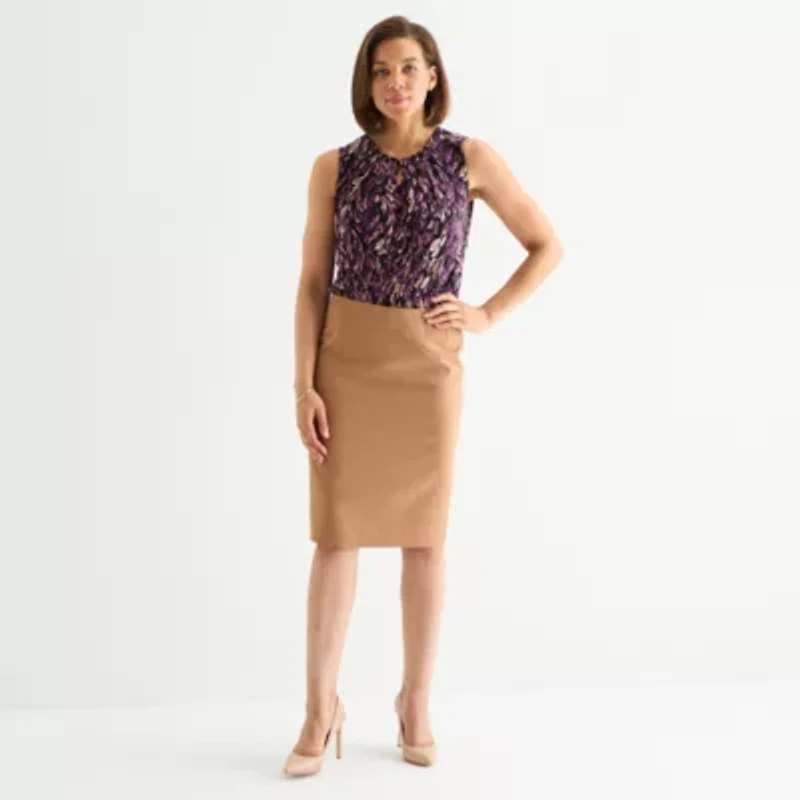Black Label by Evan-Picone Womens Suit Skirt