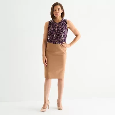 Black Label by Evan-Picone Womens Suit Skirt