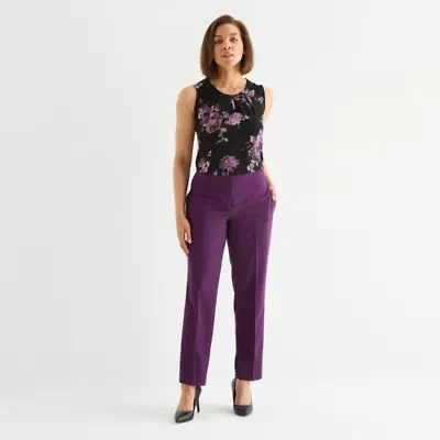 Black Label by Evan-Picone Womens Classic Fit Straight Suit Pant