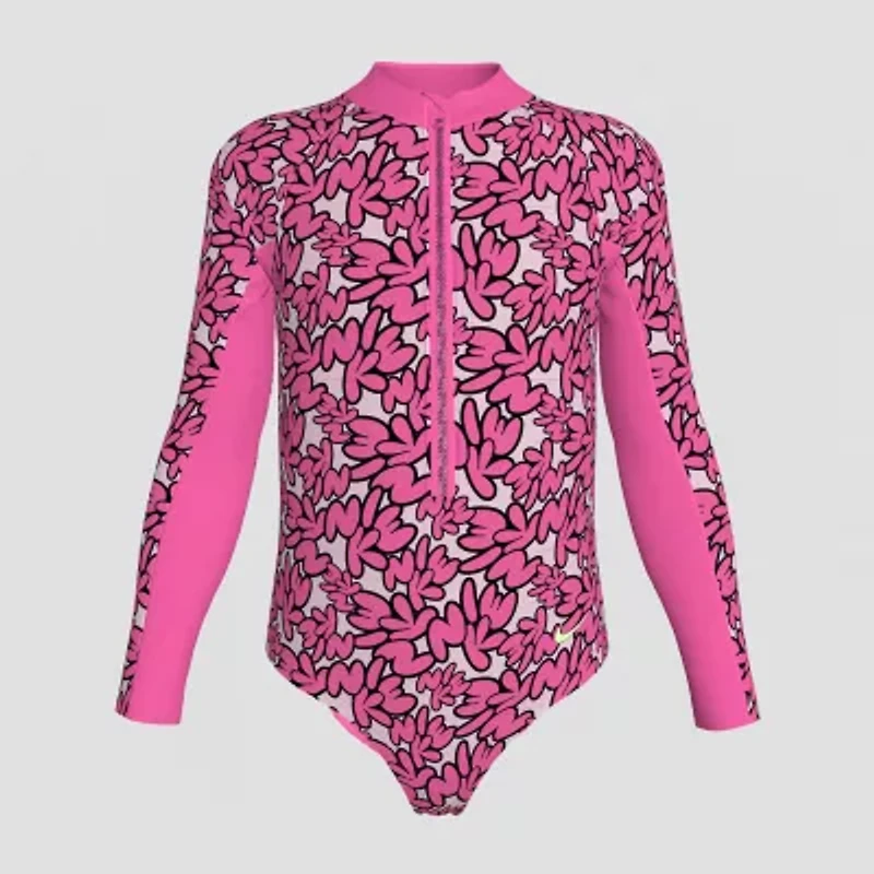 Nike Little Girls Floral One Piece Swimsuit