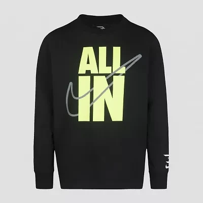 Nike 3BRAND by Russell Wilson Big Boys Hooded Long Sleeve Graphic T-Shirt