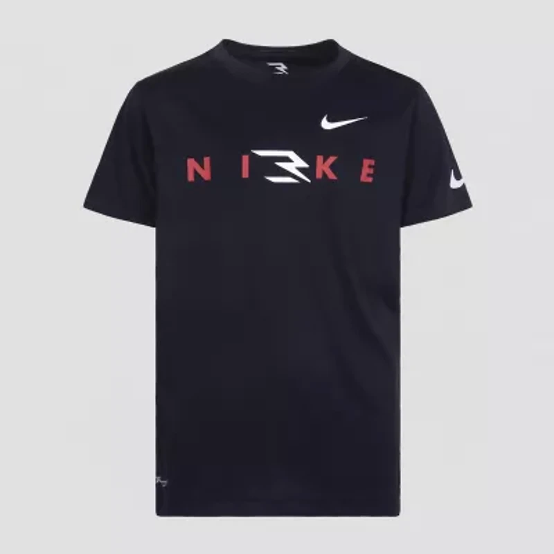 Nike 3BRAND by Russell Wilson Big Kid Boys Crew Neck Short Sleeve Regular Fit Graphic T-Shirt