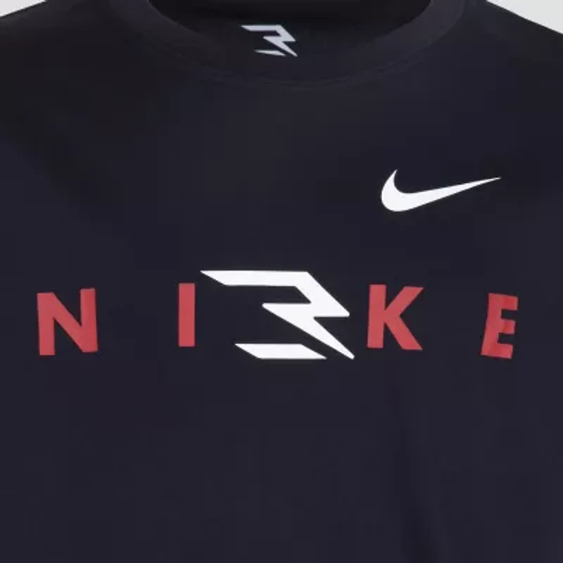 Nike 3BRAND by Russell Wilson Big Kid Boys Crew Neck Short Sleeve Regular Fit Graphic T-Shirt
