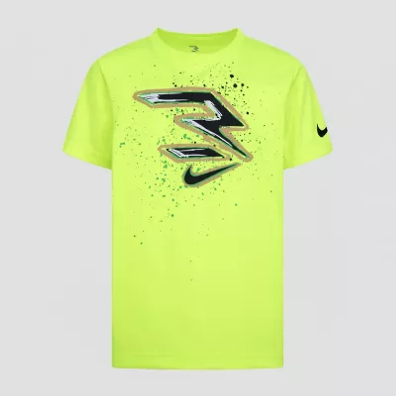 Nike 3BRAND by Russell Wilson Big Kid Boys Crew Neck Short Sleeve Regular Fit Graphic T-Shirt