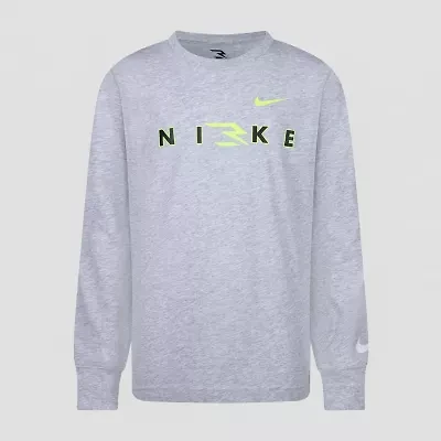 Nike 3BRAND by Russell Wilson Big Boys Crew Neck Long Sleeve Graphic T-Shirt