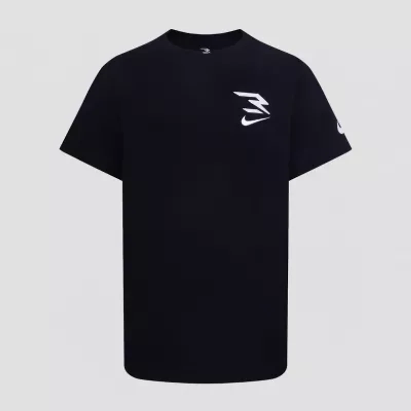 Nike 3BRAND by Russell Wilson Big Kid Boys Crew Neck Short Sleeve Regular Fit Graphic T-Shirt
