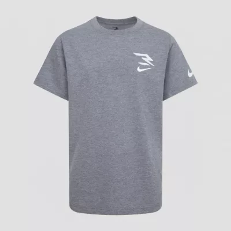 Nike 3BRAND by Russell Wilson Big Kid Boys Crew Neck Short Sleeve Regular Fit Graphic T-Shirt