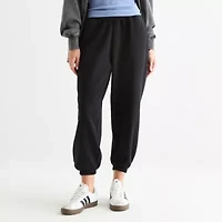 Arizona Womens Cinched Regular Fit Juniors Fleece Jogger Pant