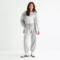 Arizona Womens Juniors Cinched Fleece Jogger Pant